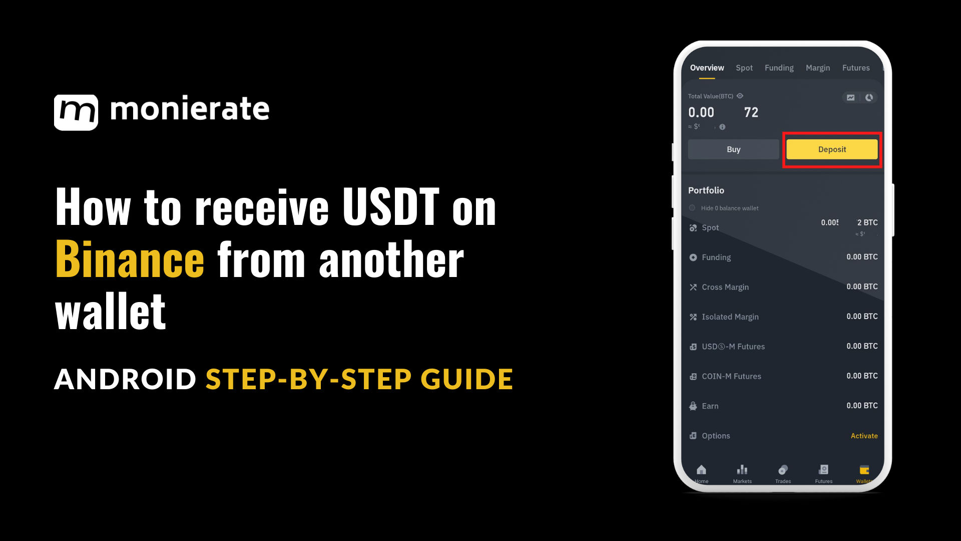 How to receive USDT on Binance from another wallet (Android step-by